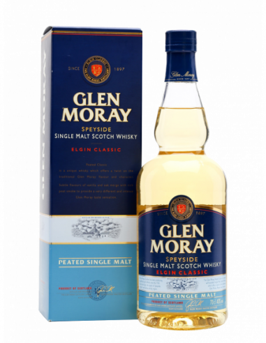GLEN MORAY "PEATEDSINGLE MALT" Single Malt Whisky