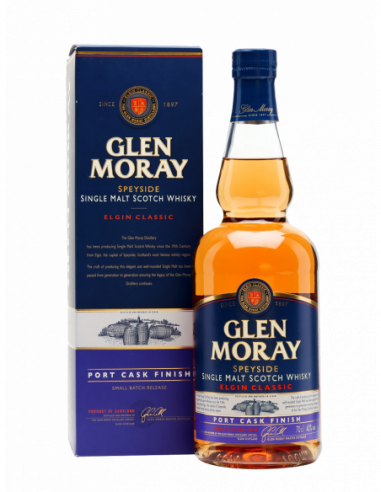 GLEN MORAY "PORT CASK FINISH" Single Malt Whisky